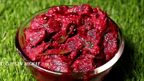 BEETROOT MASALA - BEETROOT CHAPS - SIDE DISH FOR RICE - பீட்ரூட் மசாலா - பீட்ரூட் பொரியல்