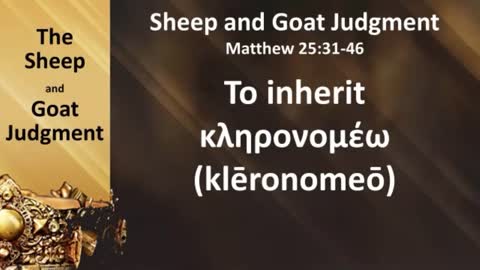 Why the Sheep and Goat Judgement Must Occur in the Millennial Kingdom