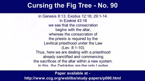 Cursing the Fig Tree – No. 90