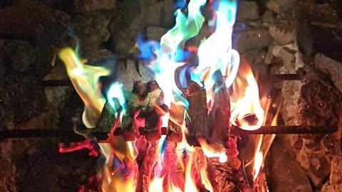 a goblin fire bonfire