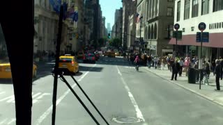 Riding the Bus in NYC, along 5th Ave