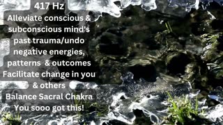 417Hz Solfeggio Frequency-Undo TRAUMA/NEGATIVE ENERGIES/Patterns-Help CHANGE-Sacral Chakra-Pure Tone