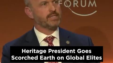 Heritage Foundation Founder Kevin Robert’s Calls out the WEF in Davos