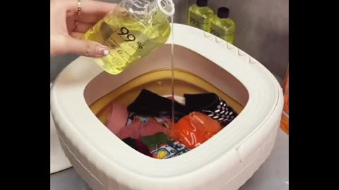 Mini portable folding washing machine