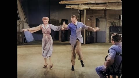 The Story of Vernon and Irene Castle 1939 Fred Astaire Ginger Rogers Dance scene colorized 4k