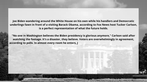 Joe Biden wandering around the White House on his own