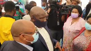 Bheki Cele speaks to Thulani Shangase's family