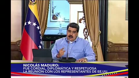 Maduro dice que transmitió a delegación de EEUU voluntad de avanzar en la paz