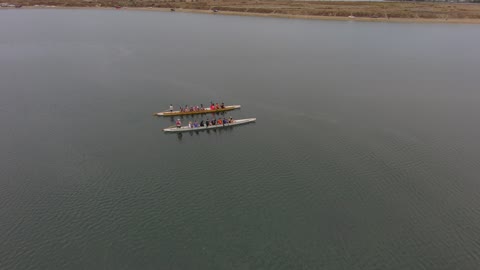 Blasian Babies DaDa Dragon Boat Racing Practice Raw 4K Skydio 2+ Drone Footage!