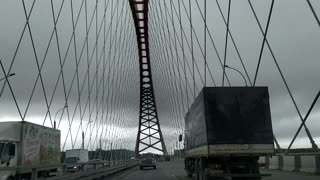 Beautiful bridge in Novosibirsk