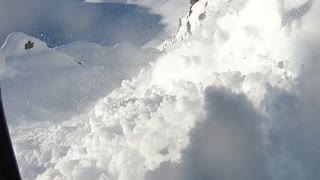 Skier Dragged Down the Mountain by an Avalanche