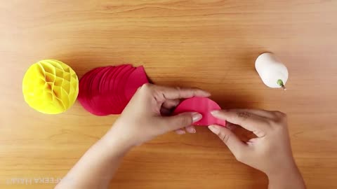 Paper Crafts:How to make paper honeycomb Ball | DIY 2022