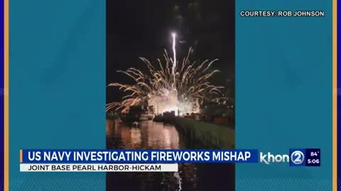 WATCH_ Mortar misfires during Pearl Harbor fireworks