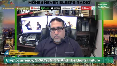 Money Never Sleeps Radio with Louis Velazquez , SPAC's,NFT's, Cathie Wood March 29, 2021