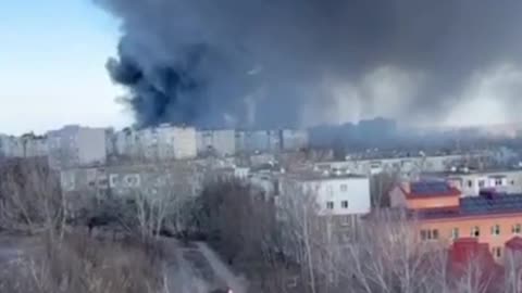 Chernigov. A fire caused by rocket strikes. Follow the events in Ukraine