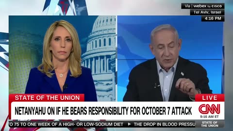 CNN's Dana Bash asks Netanyahu about taking "personal responsibility" for the Oct. 7 attack by Hamas