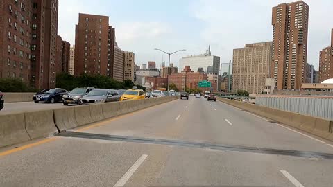 Driving Thru FDR Franklin Delano Roosevelt North Bound Manhattan NYC New York City (09-2021)