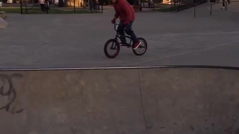 This kid can ride a bike
