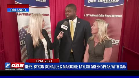 Rep. Donalds And Rep.Taylor Greene Speak With OAN