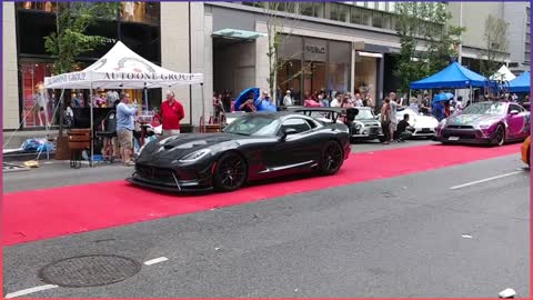 LUXURY CARS SPEEDING UP THE STREET