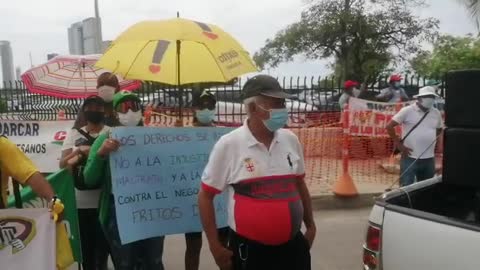 Paro nacional: manifestantes hacen plantón en el Concejo Distrital