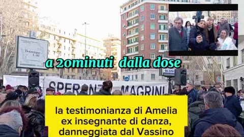Amelia danneggiata dal Siero anti €ovid: Manifestazione di Roma 12 01 '24 Comitato Ascoltami