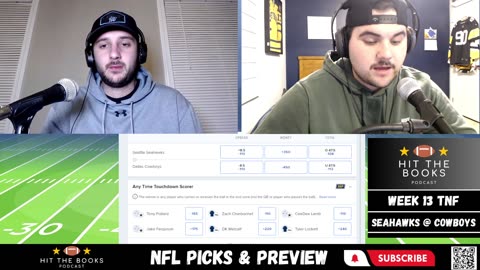 NFL TNF Picks & Preview - Week 13 - Hit The Books Podcast