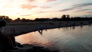 Canaidian beach sunset during quarantine