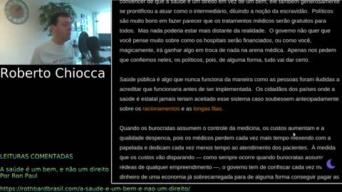 #21 Leituras Comentadas - A saúde é um bem, e não um direito