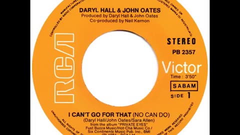 Hall & Oates : I cant go for that