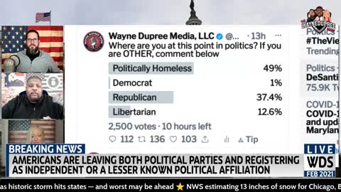 More Americans Are Trying To Deal With Being Politically Homeless