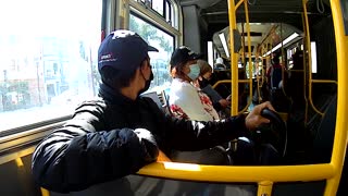 Overly paranoid man on Public transit