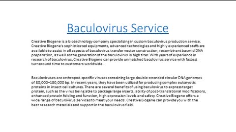 Baculovirus Service