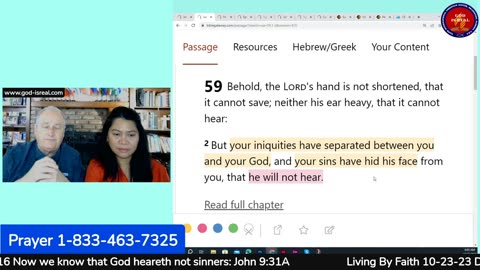 Oct23, 2023 Living By Faith Day16 Can You be in Faith And in Sin same time -John9:31A