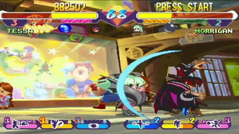Pocket Fighter (PS1)jogando com Tessa
