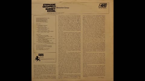 Stephane Grappelli & Barney Kessel - I Remember Django (1969) [Complete LP]