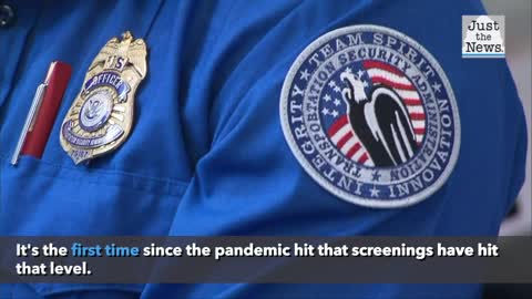 TSA on Sunday screened more than 1 million people in a day for the first time since March