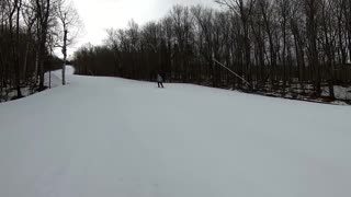 Downhill skiing