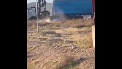 Israeli forces destroying cars belonging to detained Palestinians
