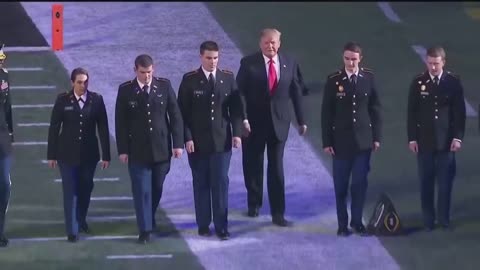 Here's what it sounded like when President Trump entered Mercedes-Benz Stadium