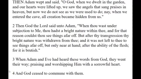 Adam & Eve/Part 2/The First Sunrise