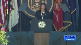 Kamala Harris Tells TERRIBLE Joke to Naval Grads, NOBODY Laughs