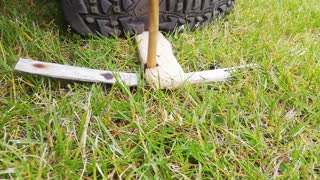 Hand Drill with unknown beach combed wood.