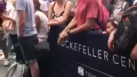 Fans at Rockfeller center,NY,fifa world cup