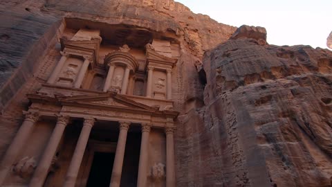 The petra archaeological site in jordan
