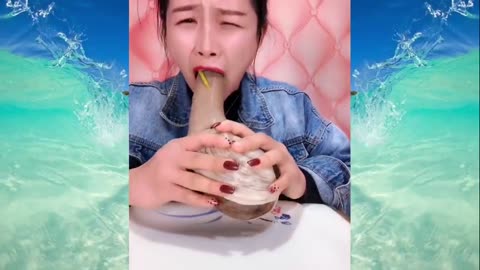 Chinese Girl Eat Geoducks Delicious Seafood #011 - Seafood Mukbang Eating Show