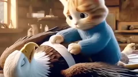 A story of a cat and an eagle 😲😲 #reelsfb #reels #cat #love #story #foryou