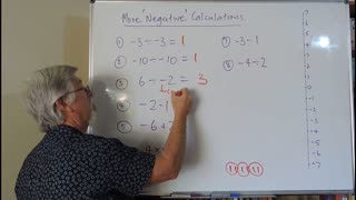 Math Negatives 05 More Calculations also called Directed Numbers Mostly for Years/Grade 7, 8 and 9