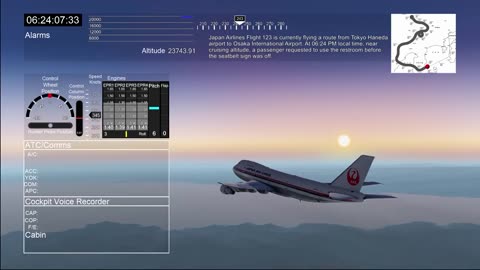 Japan Airlines Flight 123 - X-Plane 11 accident simulation