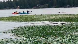 Paddlers on Flowing Lake, Washington